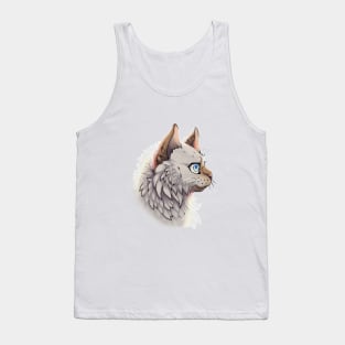 Golden Point British Longhair Side Portrait Tank Top